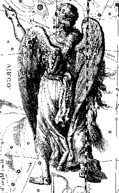 Созвездие Девы из атласа Я.Гевелия (1690 г.)