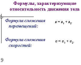 Механическое движение формула. Относительность механического движения формулы. Относительность движения 10 класс физика формулы. Формула относительного механического движения. Формула относительного движения в физике.