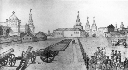 Красная площадь (фрагмент рисунка 1781&nbsp;г.)