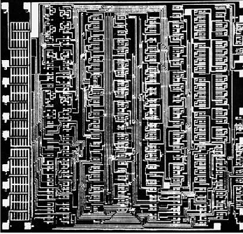 Фотошаблон с рисунком интегральной схемы электронных часов