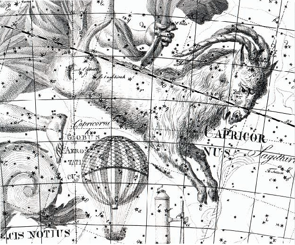 Созвездие Козерога из звёздного атласа немецкого астронома Иоганна Бодэ